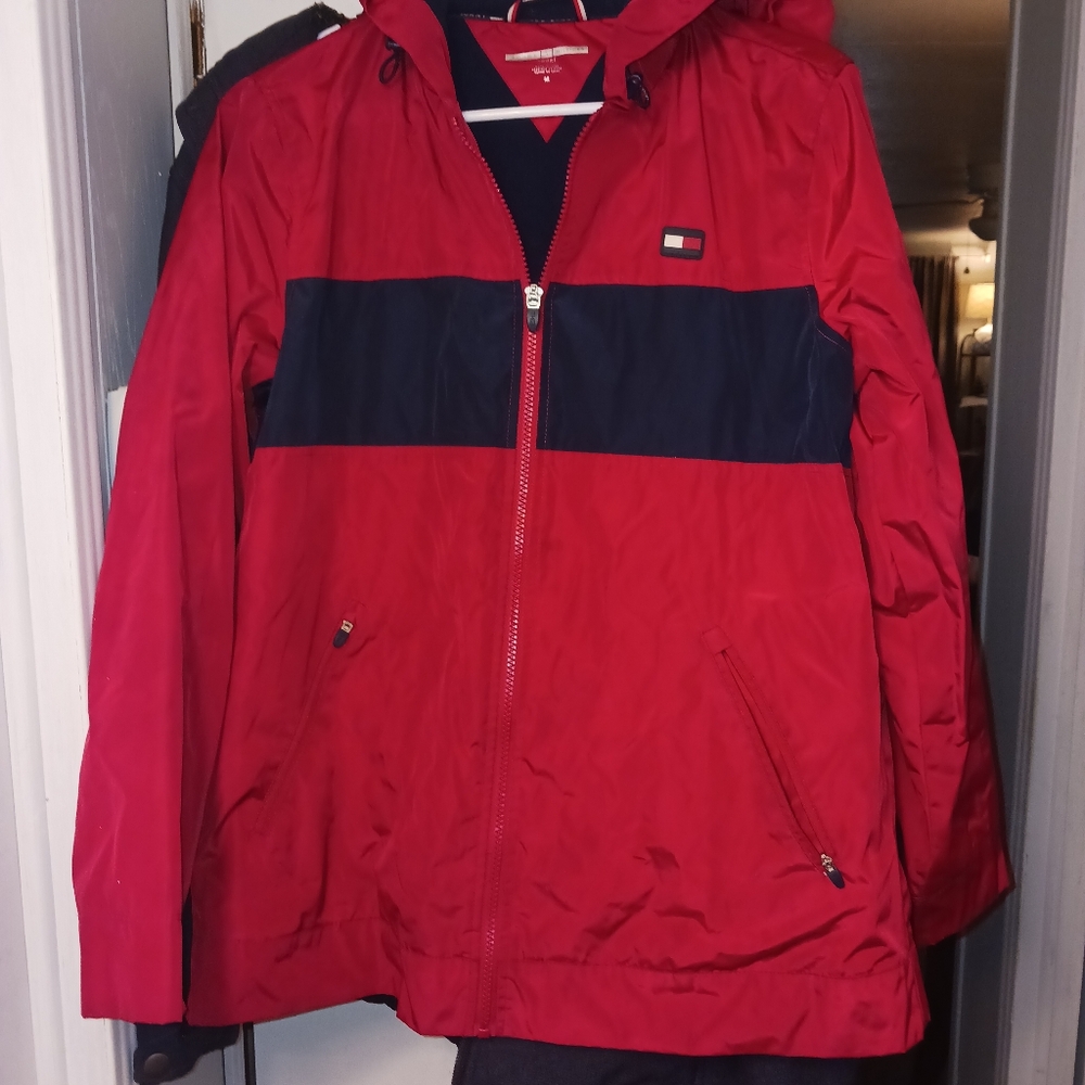 Tommy Hilfiger Size Medium Men's Red & Blue Classic Lined Jacket
